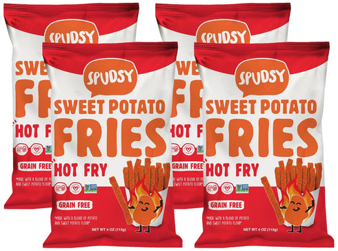 Spudsy Hot Sweet Potato Fries, 4 OZ (Pack of 4)