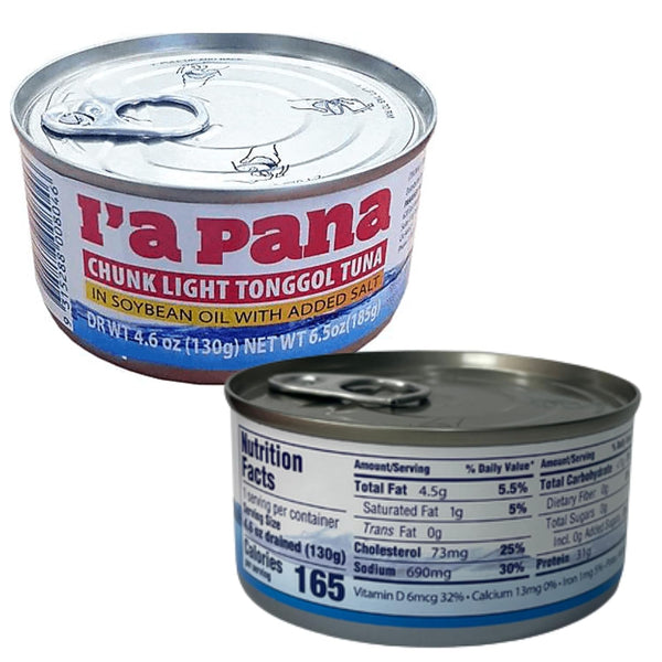 FIJIAN MADE (3 Pack 185g) I'a Pana - Chunk Light Tonggol Tuna in Soybean Oil Deal x Quality and Flavor