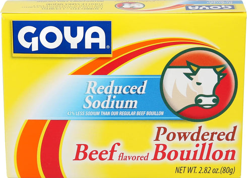 2.82 (Pack 24) Goya Foods Beef Bouillon Reduced Sodium, Ounce