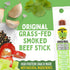 100% 1-oz, 12 Count) Original, Sogo Snacks, No Sugar, Grass-fed & Grass-finished, Non-GMO Beef Sticks. No Added