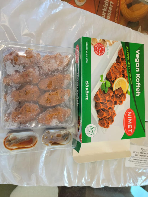 Nimet Frozen 800gr Vegan Meatball - Kofte- Etsiz Cigkofte with sauces