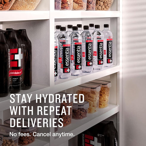 Water:99.9% 9.5 1 (Pack 12) Essentia Water Bottled, Ionized Alkaline Pure, Infused With Electrolytes, pH Or Higher