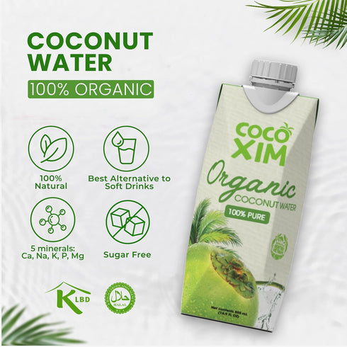 16.9 oz (Pack 12) 100% COCOXIM Ready to Drink Organic Coconut Water - of | Zero Added Sugar| Natural & Fresh