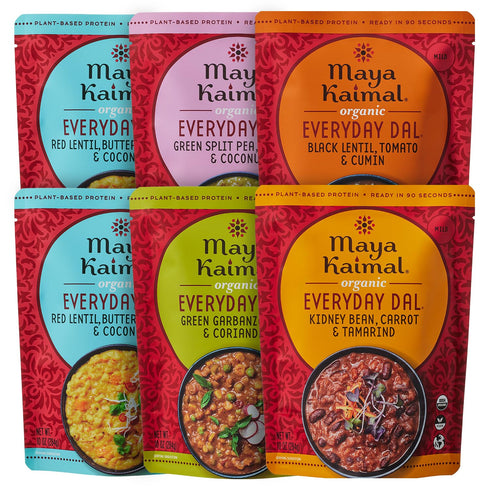 Maya Kaimal Foods - Organic Indian Everyday Dal - 6 pack variety