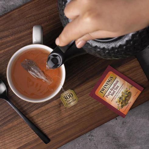 20 Count (Pack 2) Twinings Pure Rooibos Red Tea - A Naturally Sweet and Tangy Red Tea, Caffeine-Free Herbal Tea Bags