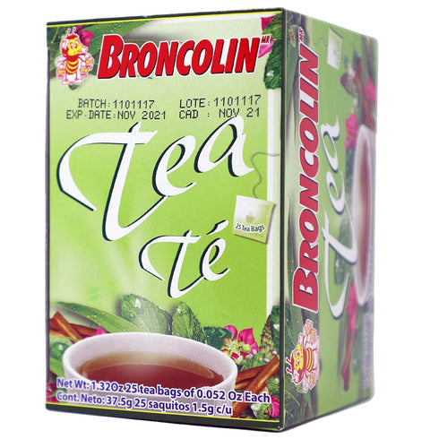 Broncolin Tea, Natural Remedy Herbal Tea, 2-Pack of 25 Tea Bags, 2 Boxes