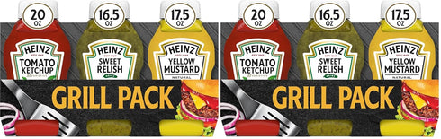 Heinz Tomato Ketchup, Relish, and Mustard Picnic Pack, 3 Count (Pack of