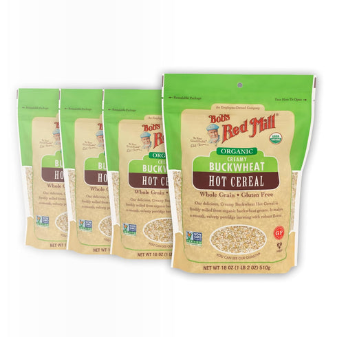 Bob's Red Mill Organic Gluten Free Creamy Buckwheat Hot Cereal, 18oz (Pack