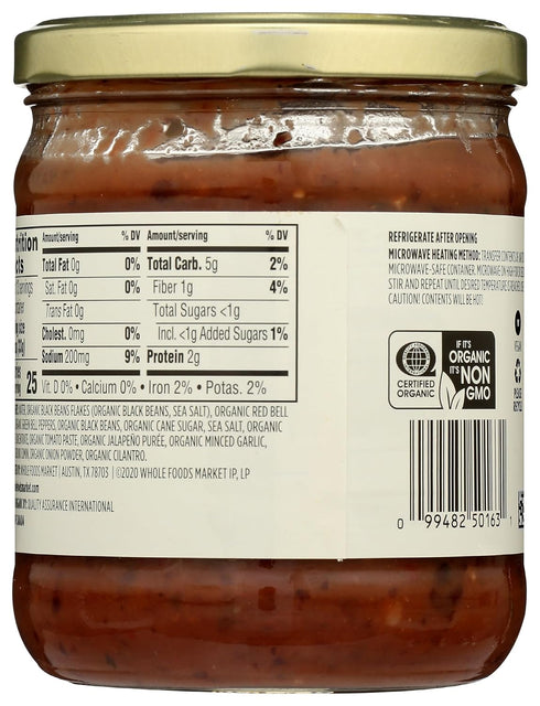 365 15 by Whole Foods Market, Organic Black Bean Dip, Ounce