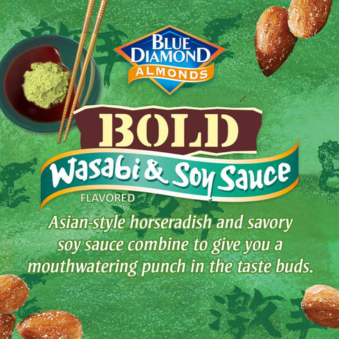1.5 (Pack 12) Blue Diamond Almonds, Wasabi and Soy, Ounce