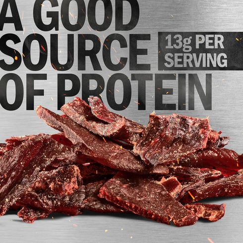 (2 Pack) 7.3 oz 13g 100% Jack Link's Original Zero Sugar Beef Jerky - Bag - Ready to Eat Protein Snacks - Protein per