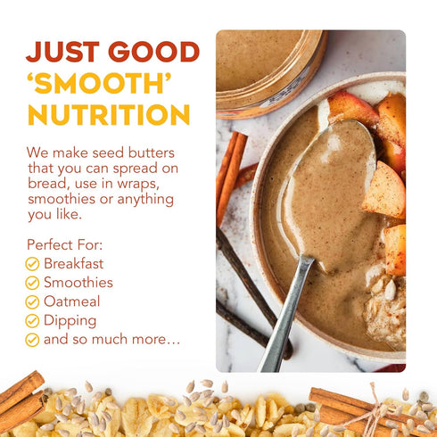 88 14 oz 2 Pack, 5g Acres Organic Sunflower Seed Butter, Vanilla Cinnamon, Jar, Butter Spread with Plant-Based Protein