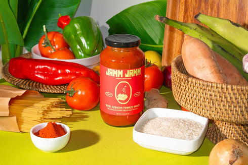 Jamm Jamm 24 oz (2 Pack) West African Tomato Sauce, Smoky, Bold African Flavors, All Natural Ingredients