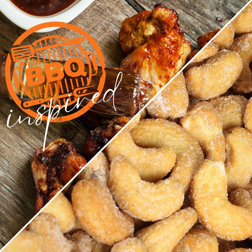 2 lbs BBQ Honey Roasted Cashews by It's Delish, Bulk | Gourmet Cashew Nuts in Honey Sugar Coating and Barbecue