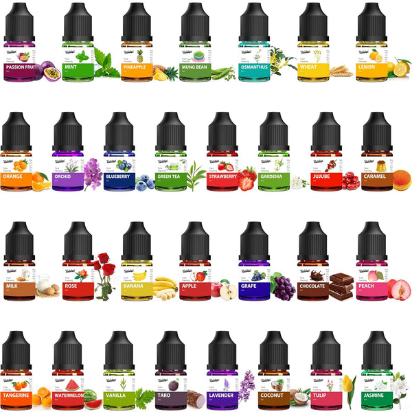 30 Pack Food Flavoring Oil, Concentrated Extracts for Baking, Cooking, Candy, Beverages, Lip Balm, Slime