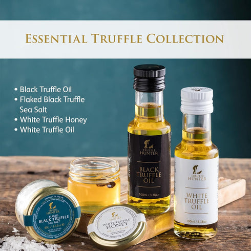 Set TruffleHunter - TruffleHunter Preserved Truffle Selection Gift - Black & White Truffle Oil, Sea Salt, Truffle Honey