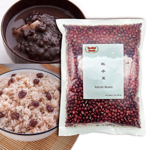 Zestful Foods 4 Lbs. (2 pack, 2 Lbs. Adzuki Beans - Chinese Red Beans, Non-GMO, Sproutable, Vegan - Perfect for Asian