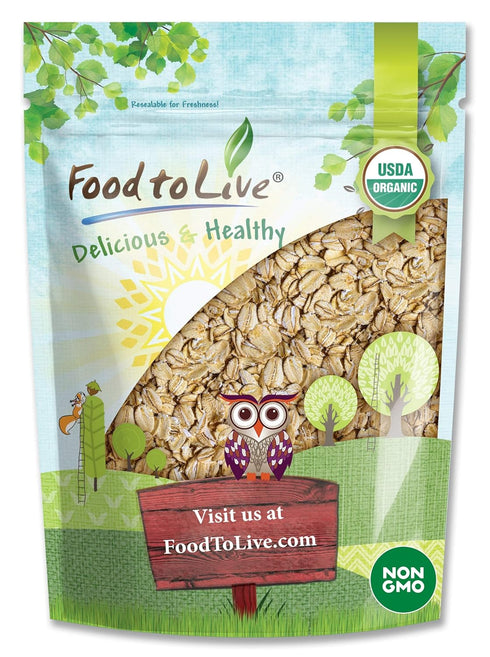 Food to Live Organic Spelt Flakes, 4 Pounds - Rolled Spelt Made