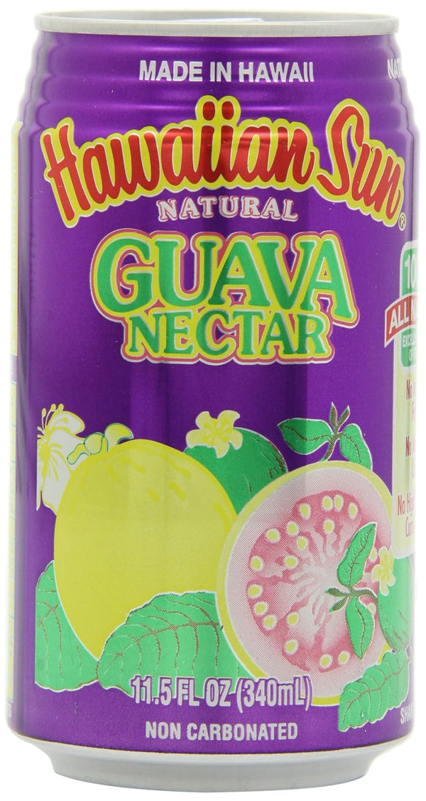 Hawaiian sun Nectar, Guava, 11.5 Fl Oz (Pack of 24)