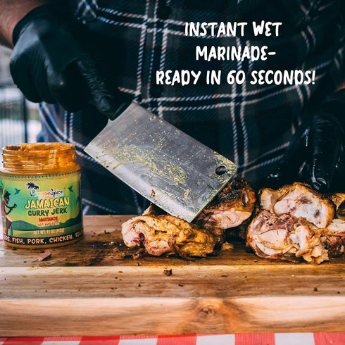 11 OZ, REGGAE SPICE Jamaican Curry Jerk Seasoning Authentic Wet Rub Marinade Sauce - Perfect for Beef, Pork, Chicken