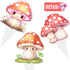 iPartyFun 48Pcs Summer Mushroom Theme Cupcake Toppers mushroom Birthday Party Decorations Woodland Cake Topper