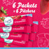 120 Pack, 12 10 On-the-Go-Packets Crystal Light Wild Strawberry Artificially Flavored Powdered Drink Mix with Caffeine
