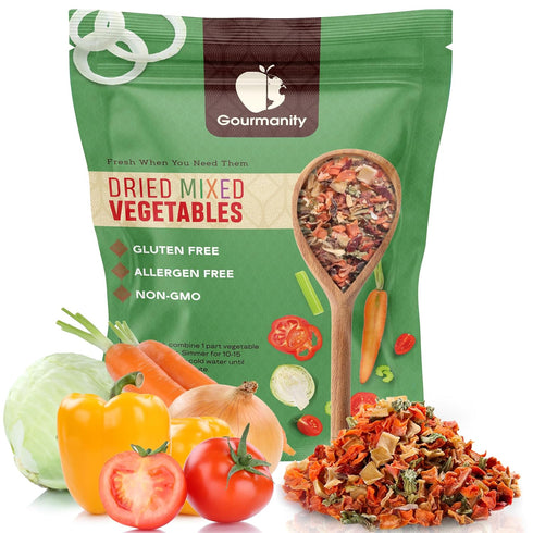 2lb Tasty Vegetable Soup Blend, Dehydrated Vegetables for Ramen Toppings, Stews, and