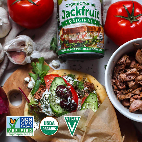 14 (Pack 6) Native Forest Organic Young Jackfruit - Organic Canned Jackfruit, Vegan Meat Substitute - Ounce