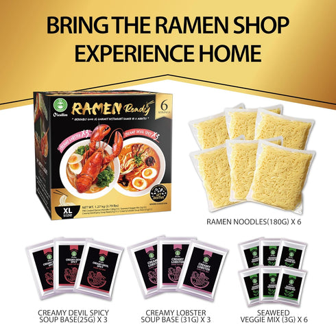 Pack 6 (2 O'scallion of Ramen Noodles (Variety flavor))