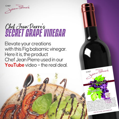 750ml (25oz) 18-Year Chef Jean Pierre's Italian Balsamic Vinegar - Rich Grape Flavor, Traditional Barrel Aged - Ideal