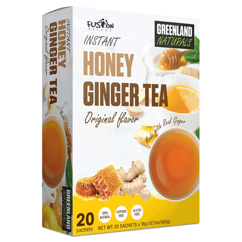 Fusion Select 20 Sachets Original Ginger Honey Crystals Packets - Crystallized Ginger