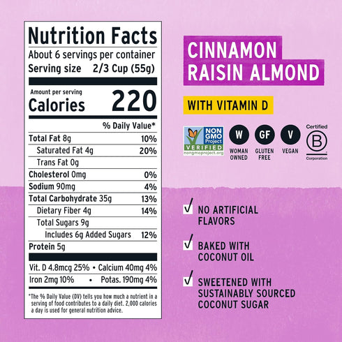 11Oz, 11 Purely Elizabeth, Cereal Oatmeal Raisin Ounce