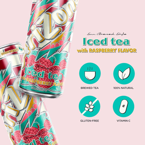 22 Oz (Pack 12) Arizona Raspberry Tea - Big Can, Fl