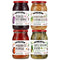 Healthy Veggie Lovers Set- Includes Four 32 Oz Jars of Marinated Peppers,
