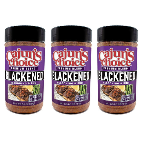 Cajun Choice Blackened Seasoning 6.5 OZ (Pack of 3) - Use for