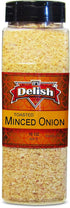 16 Oz Gourmet Toasted Minced Onion by Its Delish, Large Jar Roasted Chopped Onion for Cooking, Baking | No
