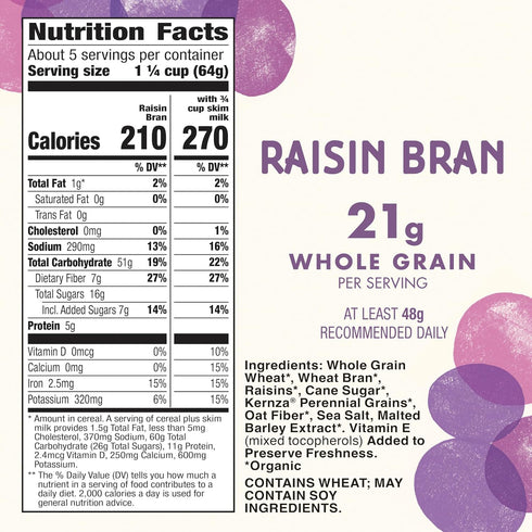 12 oz Cascadian Farm, Organic Raisin Bran