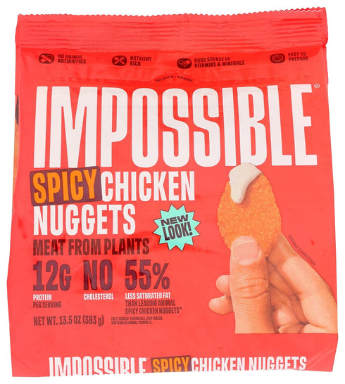 Impossible, Frozen Chicken Nuggets Spicy Plant Based, 13.5 Ounce