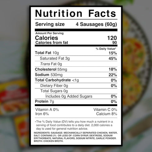 4.6z (Pack 12)) Grace Chicken Vienna Sausage in Broth Can (Chicken Vienna Sausage