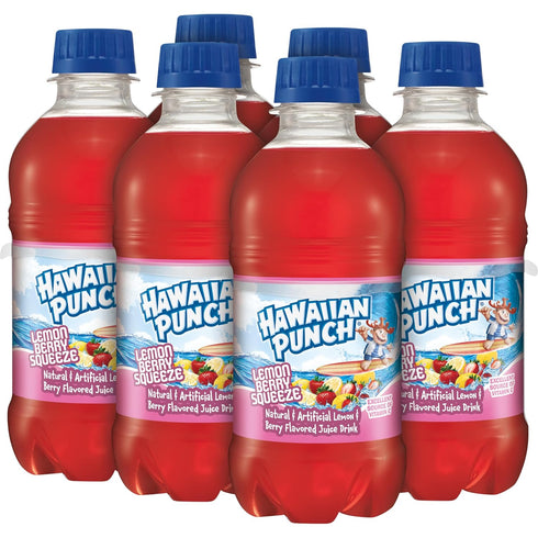 10 Oz 24 Count (4 Packs 6), Hawaiian Punch Lemon Berry Squeeze Fruit Juice Drink, Fl Bottles, Of Ready-to-drink