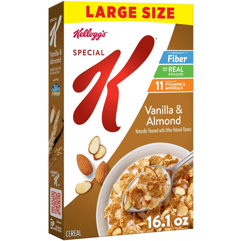 Kellogg's Special K Vanilla and Almond Breakfast Cereal, Good Source of Fiber,