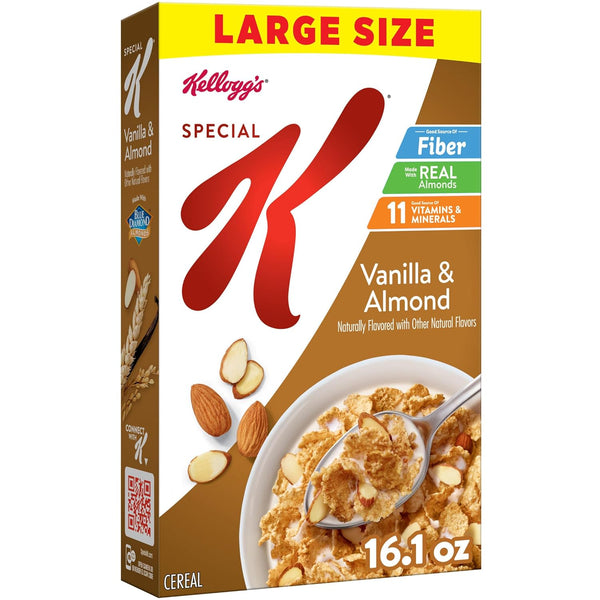 Kellogg's Special K Vanilla and Almond Breakfast Cereal, Good Source of Fiber,