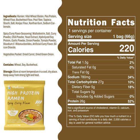 Pack (26g) 16 Packs Hethstia Konjac Jelly Pouch Drinkable Variety and High Protein Ramen Noodles, Plant-Based Vegan