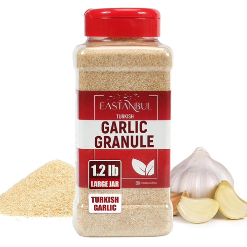 Eastanbul Granulated Garlic, 1.2lb, Premium Turkish Garlic Granules, Perfect Mediterranean Seasoning for