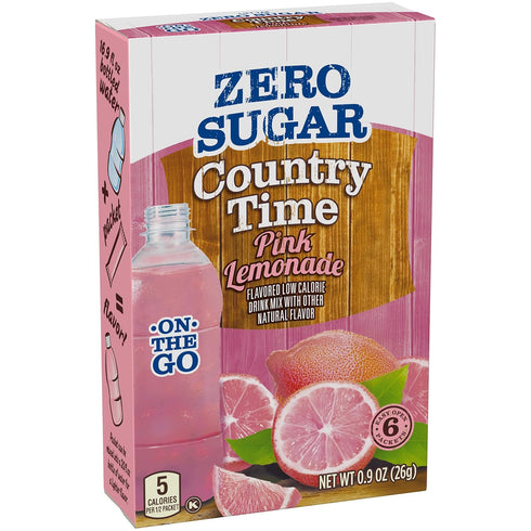 Country (6 Packets) Time Sugar-Free Pink Lemonade Drink Mix On-the-Go