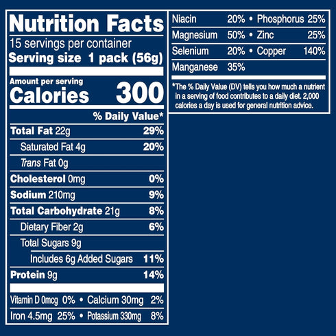2 oz (Pack 15) PLANTERS Deluxe Honey Roasted Whole Cashews, Party Snacks, Plant-based Protein, Bags