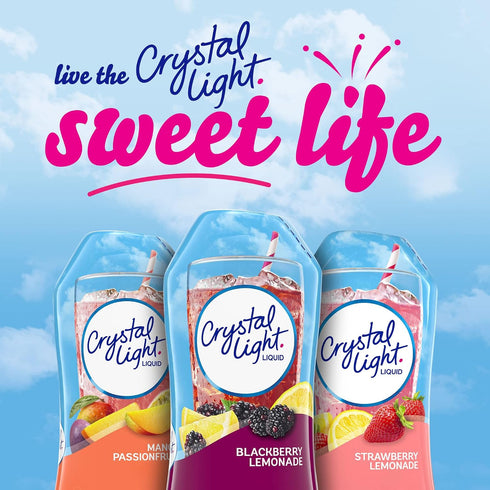 (1.62 oz (Pack 3) Crystal Light Sugar-Free Zero Calorie Liquid Water Enhancer - Blackberry Lemonade Water Flavor Drink