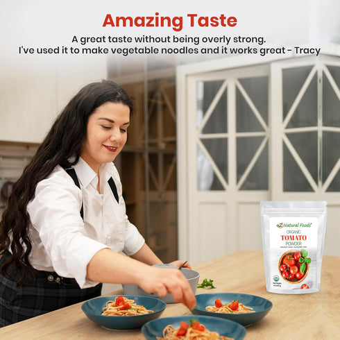 1 lb Z Natural Foods Organic Tomato Powder, Antioxidant-Rich Fruit Powder, Ideal for Smoothies, Cooking, Baking