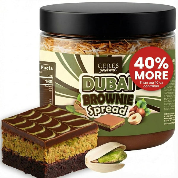 Dubai Chocolate Pistachio Brownie Cake 14.1 oz | Rich, Moist Dessert with
