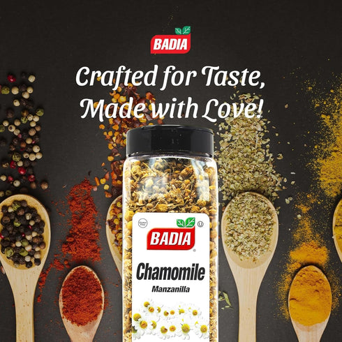 3.5 oz Badia Chamomile, Premium Dried Chamomile Flowers for Herbal Tea